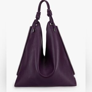 Montana West Slouchy Shoulder Bag Knotted Hobo Bag purple